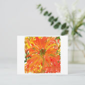 オレンジ色の花はがき ポストカード (スタンド正面)