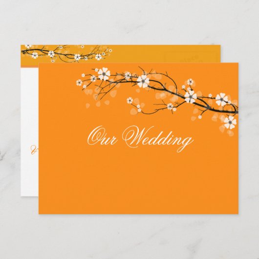 オレンジ色の花は日付はがきを除く 案内ポストカード (正面/裏面)