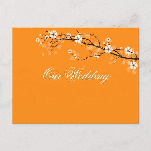 オレンジ色の花は日付はがきを除く 案内ポストカード (正面)