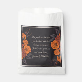 オレンジ色の花への感謝エレガントの気持ち フェイバーバッグ