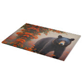 オレンジ色の花を咲かせた黒熊 カッティングボード (角)