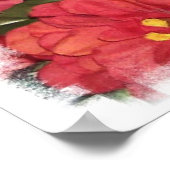 オレンジ色の花を持つハリネズミ ポスター (角)