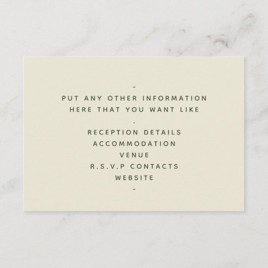 オレンジ色の花エレガントな結婚式詳細 エンクロージャーカード