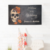 オレンジ色の花エレガントな結婚式 横断幕 (インサイチュ)