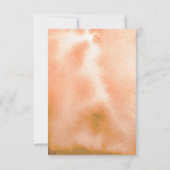 オレンジ色の花エレガントな結婚式RSVP 出欠カード (裏面)