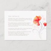 オレンジ色の花グレーの渦巻き水は詳細に色を付ける エンクロージャーカード (正面)