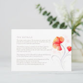 オレンジ色の花グレーの渦巻き水は詳細に色を付ける エンクロージャーカード (スタンド正面)