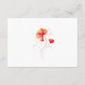 オレンジ色の花グレーの渦巻き水は詳細に色を付ける エンクロージャーカード (裏面)