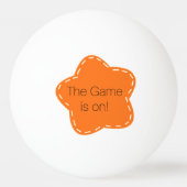 オレンジ色の花ピンポンことわざ 卓球ボール (裏面)