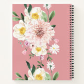 オレンジ色の花フローラスパイラルノート ノートブック (裏面)