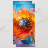 オレンジ色の花ブックマーク メニュー (正面/裏面)