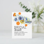 オレンジ色の花嫁の昼食会招待状テンプレート, オレンジB シーズンポストカード (スタンド正面)