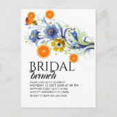 オレンジ色の花嫁の昼食会招待状テンプレート, オレンジB シーズンポストカード (正面)