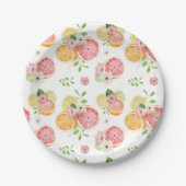 オレンジ色の花嫁の歓迎会 ペーパープレート (正面)