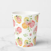 オレンジ色の花嫁の歓迎会 紙コップ (裏面)