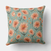 オレンジ色の花枕 クッション (裏面)