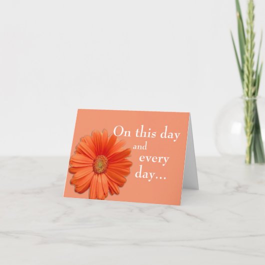 オレンジ色の花生の母カード カード (正面)