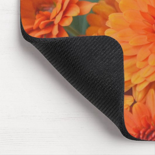 オレンジ色の花秋フローラシーズンマウスパッド マウスパッド (コーナー)