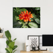 オレンジ色の花02 ポスター (ホームオフィス)