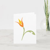 オレンジ色の花 カード (正面)