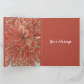 オレンジ色の花 カード (内部)