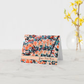 オレンジ色の花 カード (黄色い花)