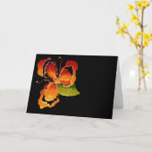 オレンジ色の花 カード (黄色い花)