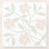 オレンジ色の花 ガラスコースター (裏面)