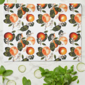 オレンジ色の花 キッチンタオル (折り畳み)