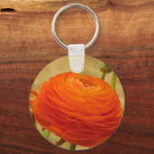 オレンジ色の花 キーホルダー (正面)