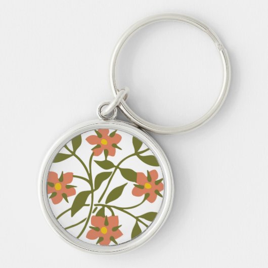 オレンジ色の花 キーホルダー (正面)