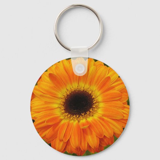オレンジ色の花 キーホルダー (正面)