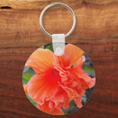 オレンジ色の花 キーホルダー (正面)