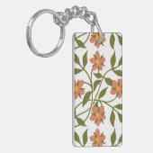 オレンジ色の花 キーホルダー (正面左)