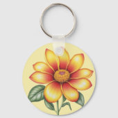 オレンジ色の花 キーホルダー (裏面)