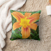 オレンジ色の花 クッション (ブランケット)