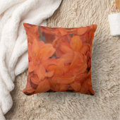 オレンジ色の花 クッション (ブランケット)