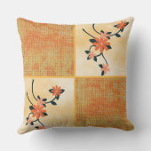 オレンジ色の花 クッション (裏面)