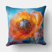 オレンジ色の花 クッション (裏面)
