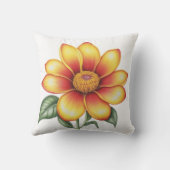 オレンジ色の花 クッション (裏面)