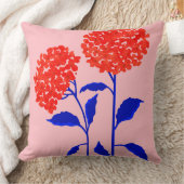 オレンジ色の花 クッション (ブランケット)