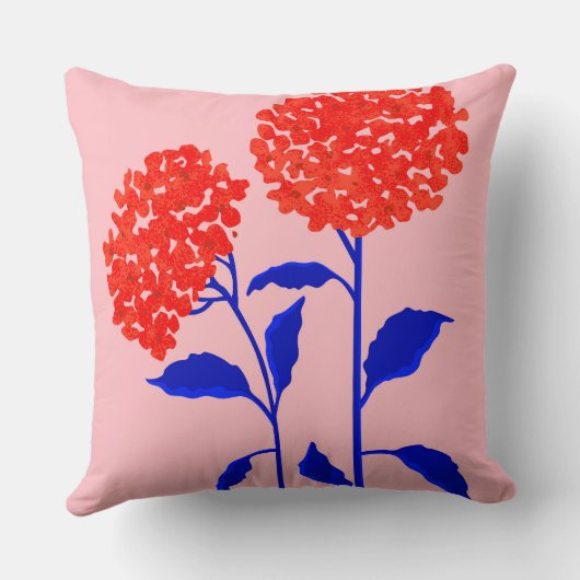 オレンジ色の花 クッション (裏面)