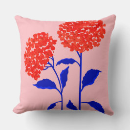 オレンジ色の花 クッション