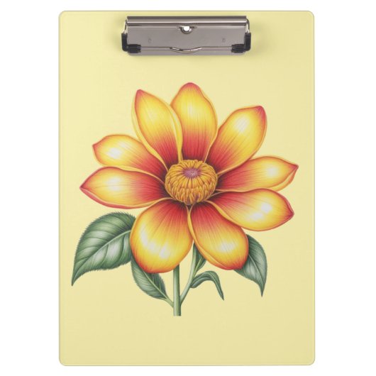 オレンジ色の花 クリップボード (正面)