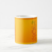 オレンジ色の花 コーヒーマグカップ (中央)
