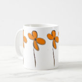 オレンジ色の花 コーヒーマグカップ (正面左)