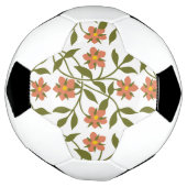 オレンジ色の花 サッカーボール (回転)