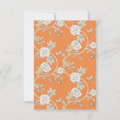 オレンジ色の花 サンキューカード (裏面)