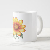 オレンジ色の花 ジャンボコーヒーマグカップ (正面右)