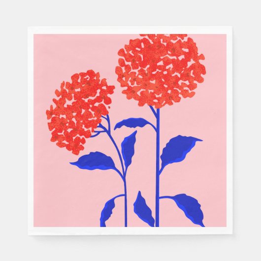 オレンジ色の花 スタンダードランチョンナプキン (正面)